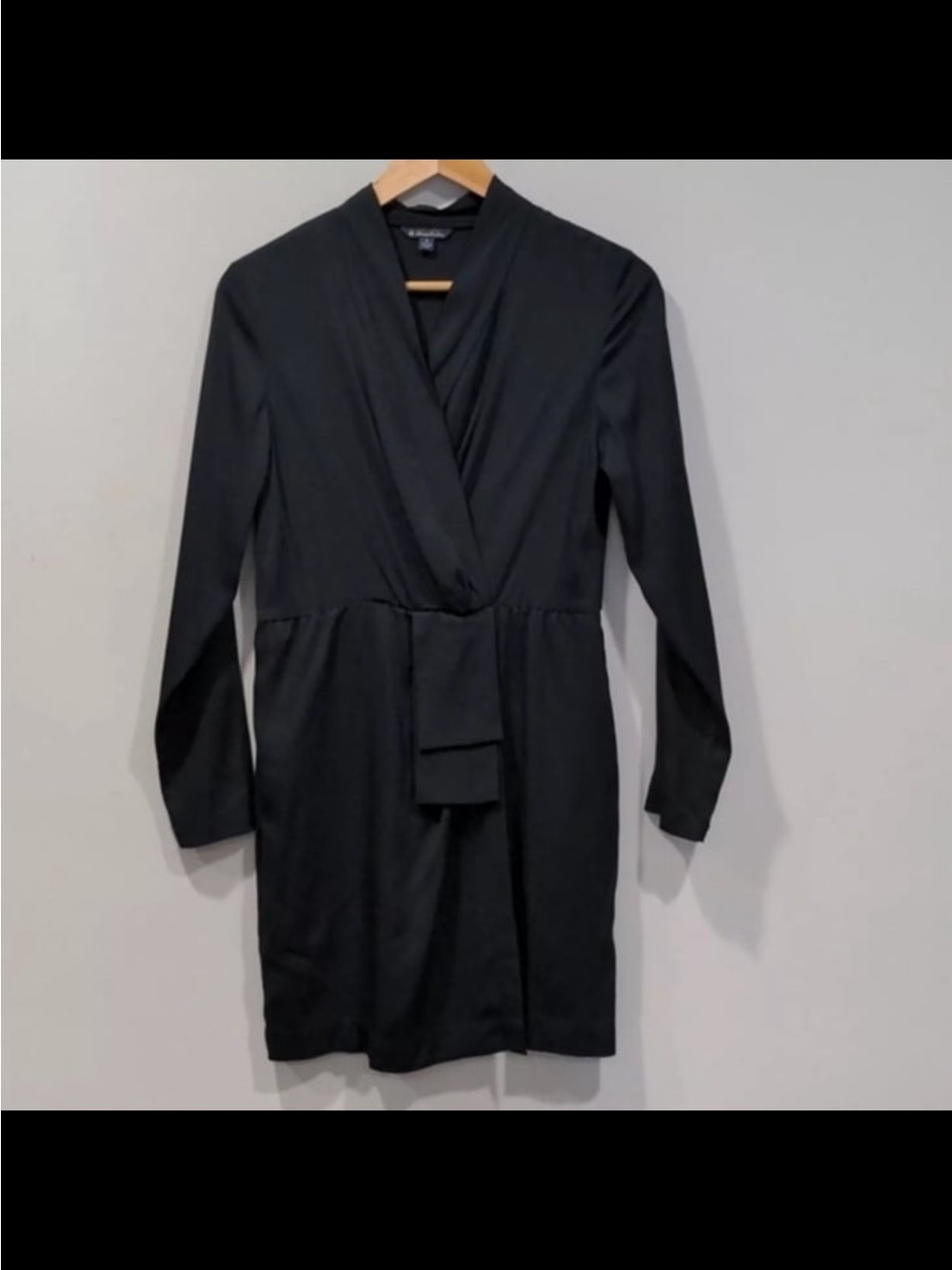 Brooks Brothers Silk faux Wrap Front Long Sleeve Dress Sz 8